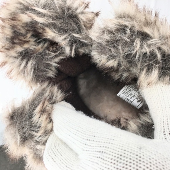 Bearpaw Women Boots Faux Fur Winter Waterproof Sheep Skin Lining Brown Sz 8 - Picture 10 of 16